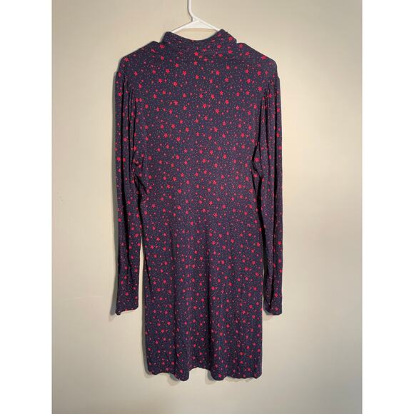 Boden Betty Blue and Red Star‎ Print Tunic Mini Dress Size 12 Long - Picture 6 of 10